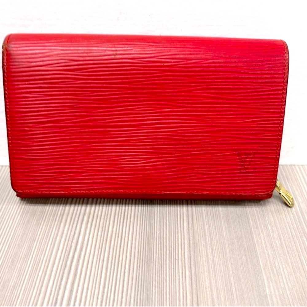 Louis Vuitton Red Epi Leather Wallet